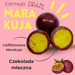 Liofilizowana marakuja w czekoladzie mlecznej 100g opakowanie bag